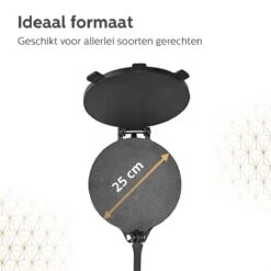BooGoo® - Tortilla Pers Ø25CM - Inclusief Bakkwast En 100 Persvellen - Tortilla Press Roti Taco Maker - Tortillapan -Greenpan Winkel 1200x1200 369