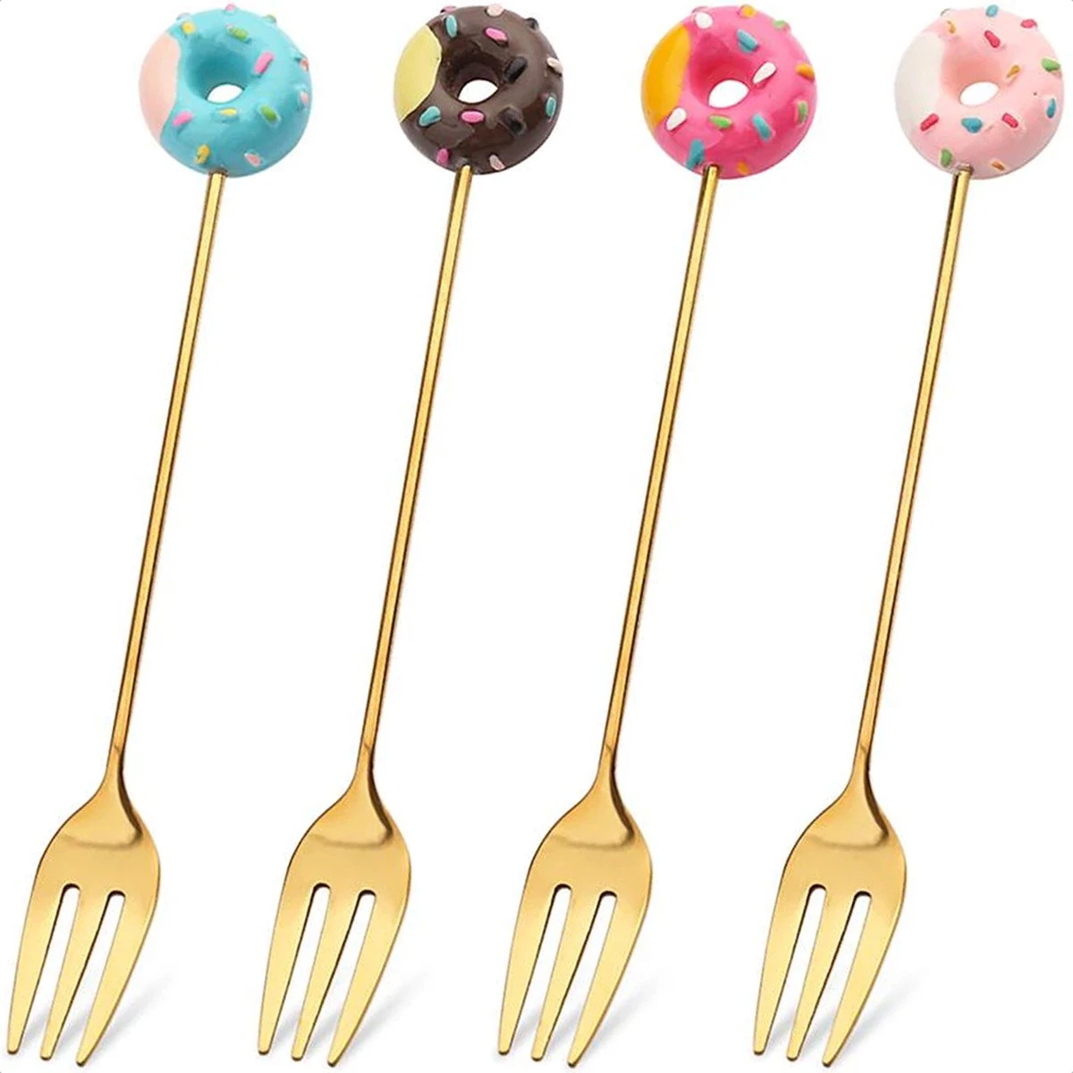 Gebaksvorkjes donut set van 4 taartvorkjes - goud Gebaksvorkjes Donut Set Van 4 Taartvorkjes - Goud -Greenpan Winkel 1200x1200 377