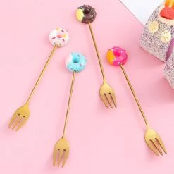 Gebaksvorkjes Donut Set Van 4 Taartvorkjes - Goud 6 Gebaksvorkjes Donut Set Van 4 Taartvorkjes - Goud -Greenpan Winkel 1200x1200 381