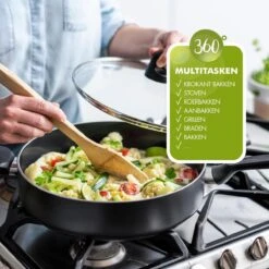 GreenPan Memphis Hapjespan 28cm - Zwart - Inductie - PFAS-vrij -Greenpan Winkel 1200x1200 399