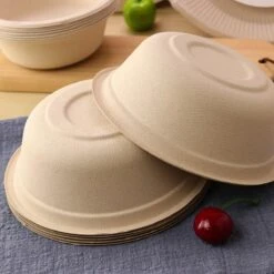 BIO Wegwerp Soepkommen 50 Stuks - Schaaltje Suikerriet 400ml - Natuur -Greenpan Winkel 1200x1200 412