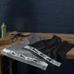 DDDDD Saar - 2x Theedoek & 2x Keukendoek - Black -Greenpan Winkel 1200x1200 418