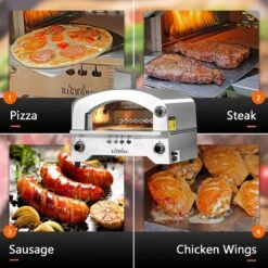 Bighorn Outdoor Edelstaal Gas Pizza Oven - Draagbare Gas Barbecue - Edelstaal -Model SRGG20001 -Greenpan Winkel 1200x1200 425