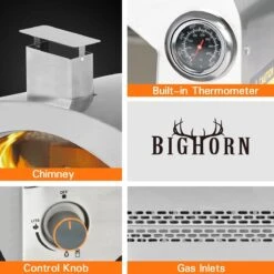 Bighorn Outdoor Edelstaal Gas Pizza Oven - Draagbare Gas Barbecue - Edelstaal -Model SRGG20001 -Greenpan Winkel 1200x1200 426