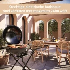SUNTEC Elektrische BBQ 9493 - Geschikt Voor Buiten Als Tafelbarbecue Of Staande Barbecue - Barbecue Voor Balkon, Terras, Tuin En Camping - Elektrisch Barbecueën Met Max. 2400 Watt - Mobiel Onderstel -Greenpan Winkel 1200x1200 454