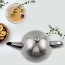 Vaja Valerie - Theepot Met Filter - Dubbelwandig - RVS - 1.2L -Greenpan Winkel 1200x1200 461