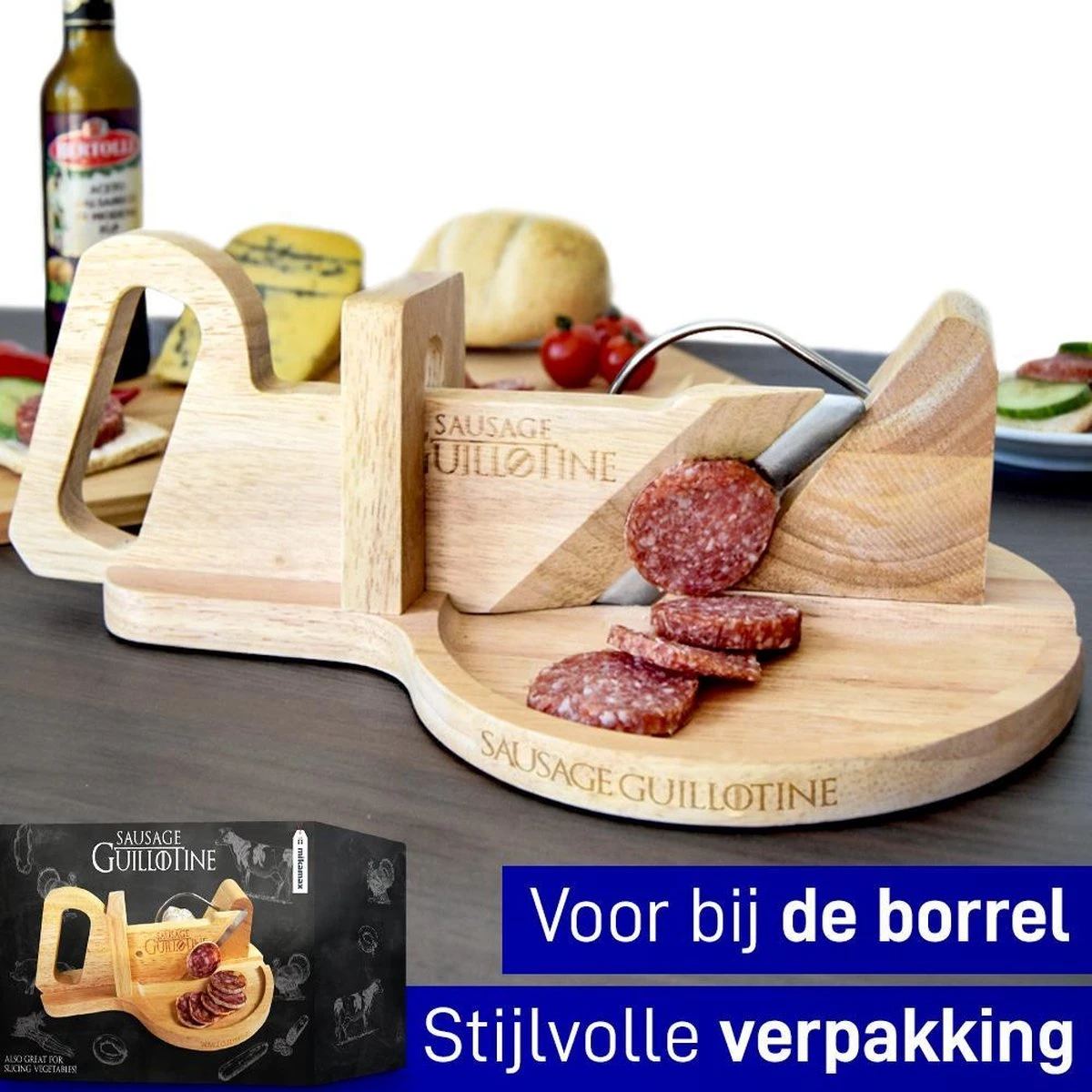 MikaMax Worst Guillotine - Worstsnijder - Worst Snijplank - Sausage Guillotine - Makkelijk Schoon Te Maken - RVS Mes - Bamboe - 30 x 19cm MikaMax Worst Guillotine - Worstsnijder - Worst Snijplank - Sausage Guillotine - Makkelijk Schoon Te Maken - RVS Mes - Bamboe - 30 X 19cm -Greenpan Winkel 1200x1200 537