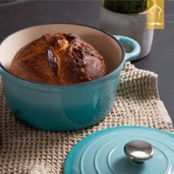 Chefarone Gietijzeren Pan - Braadpan Inclusief Deksel - Geschikt Voor Alle Warmtebronnen - Geëmailleerd Blauw -Greenpan Winkel 1200x1200 560