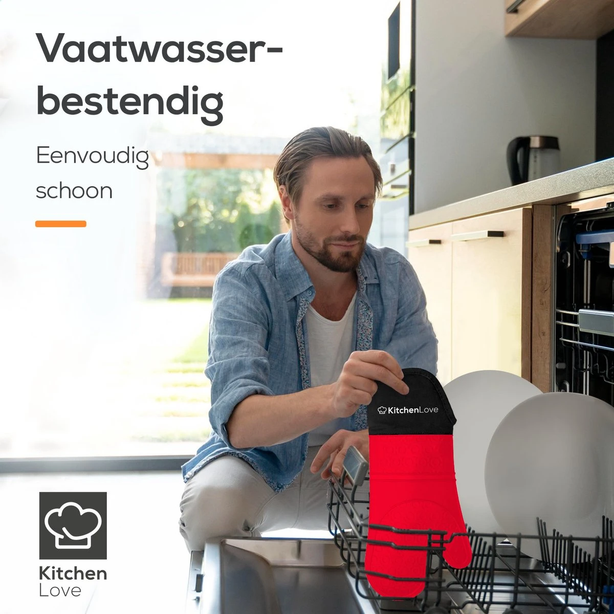 KitchenLove Ovenwanten - 2 Stuks Ovenhandschoenen - Hittebestendig tot 250 °C - Siliconen - Rood KitchenLove Ovenwanten - 2 Stuks Ovenhandschoenen - Hittebestendig Tot 250 °C - Siliconen - Rood -Greenpan Winkel 1200x1200 569
