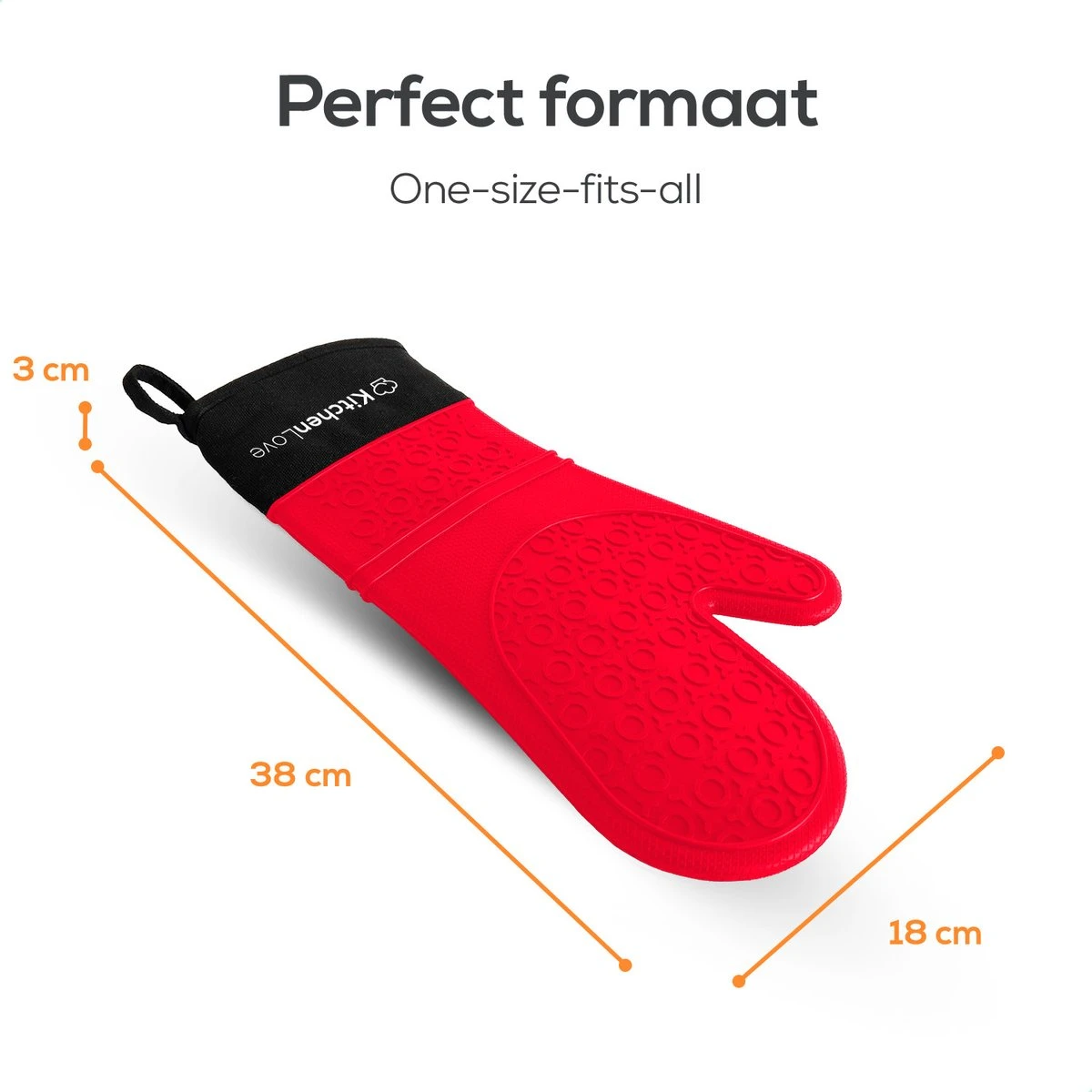 KitchenLove Ovenwanten - 2 Stuks Ovenhandschoenen - Hittebestendig tot 250 °C - Siliconen - Rood KitchenLove Ovenwanten - 2 Stuks Ovenhandschoenen - Hittebestendig Tot 250 °C - Siliconen - Rood -Greenpan Winkel 1200x1200 572