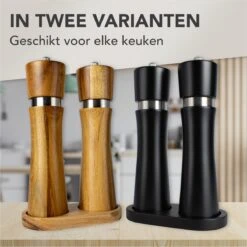 Nimma® Peper En Zoutmolen Set - Incl Navul Lepel - Verstelbare Maalgraad - Acacia Hout -Greenpan Winkel 1200x1200 6