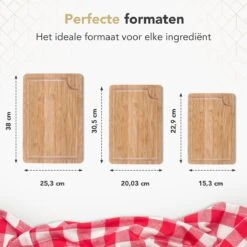 Rochester Snijplanken Hout – Borrelplank – Serveerplank - 3-Delig – Organisch Bamboe – Luxe Design – Hygienisch En Duurzaam -Greenpan Winkel 1200x1200 605