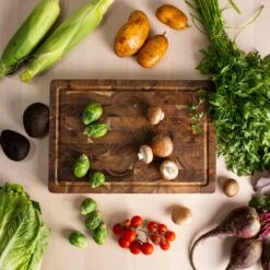 VDN Professionele Snijplank Acacia Hout Met Sapgeul En Handvatten – Hakblok 26x38x3.5 Cm -Greenpan Winkel 1200x1200 606