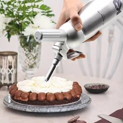 Robuuste Kwaliteit Slagroomspuit 0,5L (stalen Mondstuk) - Keizer RVS - Slagroomspuit Aluminium - Crèmespuit - Garneerspuit - Slagroomapparaat -Greenpan Winkel 1200x1200 622