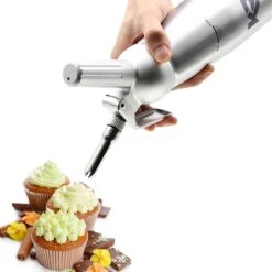 Robuuste Kwaliteit Slagroomspuit 0,5L (stalen Mondstuk) - Keizer RVS - Slagroomspuit Aluminium - Crèmespuit - Garneerspuit - Slagroomapparaat -Greenpan Winkel 1200x1200 623