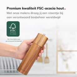 Deleca Luxe Peper En Zoutmolen Set - Zout / Pepermolen - Handmatig - Met Navul Lepel & Geschenkdoos - Acacia Hout - Rond 5 Deleca Luxe Peper En Zoutmolen Set - Zout / Pepermolen - Handmatig - Met Navul Lepel & Geschenkdoos - Acacia Hout - Rond -Greenpan Winkel 1200x1200 626