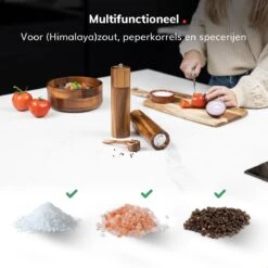Deleca Luxe Peper En Zoutmolen Set - Zout / Pepermolen - Handmatig - Met Navul Lepel & Geschenkdoos - Acacia Hout - Rond 6 Deleca Luxe Peper En Zoutmolen Set - Zout / Pepermolen - Handmatig - Met Navul Lepel & Geschenkdoos - Acacia Hout - Rond -Greenpan Winkel 1200x1200 627