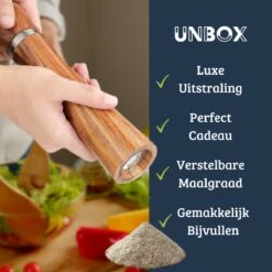 UNBOX Peper En Zoutmolen Set - Pepermolen - Zoutmolen - BBQ Accesoires - Acacia Hout - RVS -Greenpan Winkel 1200x1200 686
