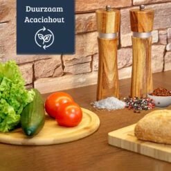 UNBOX Peper En Zoutmolen Set - Pepermolen - Zoutmolen - BBQ Accesoires - Acacia Hout - RVS -Greenpan Winkel 1200x1200 689