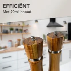 Nimma® Peper En Zoutmolen Set - Incl Navul Lepel - Verstelbare Maalgraad - Acacia Hout -Greenpan Winkel 1200x1200 7