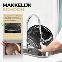 Ozocozy BBQ-ONE Houtskool Tafelbarbecue - Ø30 Cm- Zwart - Incl. Draagtas, Siliconen Bakkwast En RVS-Barbecuetang -Greenpan Winkel 1200x1200 737