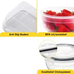 KE&1 Vershoudbakjes - Meal Prep Bakjes - Lunchbox - Diepvriesbakjes - Plastic Bakjes - Keuken - Keukenkast - Bakken -Greenpan Winkel 1200x1200 780