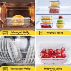 KE&1 Vershoudbakjes - Meal Prep Bakjes - Lunchbox - Diepvriesbakjes - Plastic Bakjes - Keuken - Keukenkast - Bakken -Greenpan Winkel 1200x1200 781
