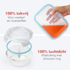 KitchenBrothers Meal Prep Bakjes - Set - Luchtdicht - BPA Vrij - Glas - 9 Stuks 5 KitchenBrothers Meal Prep Bakjes - Set - Luchtdicht - BPA Vrij - Glas - 9 Stuks -Greenpan Winkel 1200x1200 784