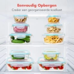 KitchenBrothers Meal Prep Bakjes - Set - Luchtdicht - BPA Vrij - Glas - 9 Stuks 11 KitchenBrothers Meal Prep Bakjes - Set - Luchtdicht - BPA Vrij - Glas - 9 Stuks -Greenpan Winkel 1200x1200 790