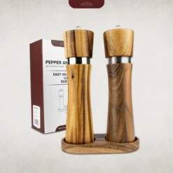 Nimma® Peper En Zoutmolen Set - Incl Navul Lepel - Verstelbare Maalgraad - Acacia Hout -Greenpan Winkel 1200x1200 8