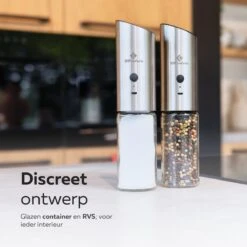 101Products Peper- & Zoutmolen Elektrisch - USB Oplaadbaar - Pepermolen - Zoutmolen - RVS 4 101Products Peper- & Zoutmolen Elektrisch - USB Oplaadbaar - Pepermolen - Zoutmolen - RVS -Greenpan Winkel 1200x1200 84