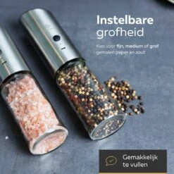 101Products Peper- & Zoutmolen Elektrisch - USB Oplaadbaar - Pepermolen - Zoutmolen - RVS 5 101Products Peper- & Zoutmolen Elektrisch - USB Oplaadbaar - Pepermolen - Zoutmolen - RVS -Greenpan Winkel 1200x1200 85