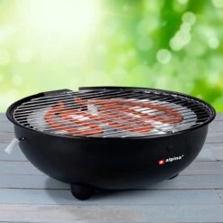 Alpina Elektrische BBQ - Tafel-Barbecue - Geen Rook - Binnen Barbecueën - 1250W - Ø 30 Cm - Zwart -Greenpan Winkel 1200x1200 92