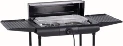 Excellent Electrics Elektrische Barbecue - Grilloppervlak (LxB) 36x24 Cm - 2000W - Zwart -Greenpan Winkel 1200x453