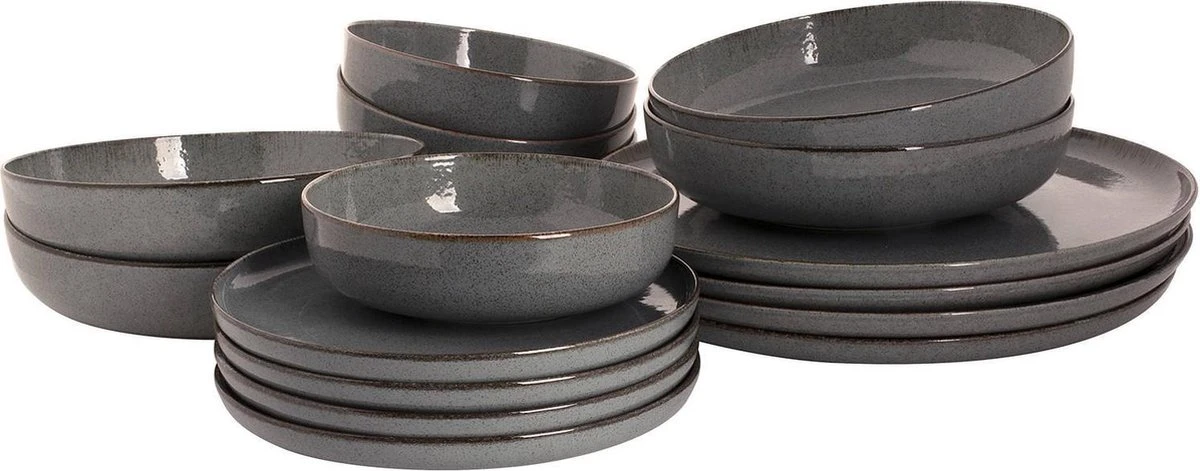 Palmer Serviesset Antigo Porselein 4-persoons 16-delig Blauw Palmer Serviesset Antigo Porselein 4-persoons 16-delig Blauw -Greenpan Winkel