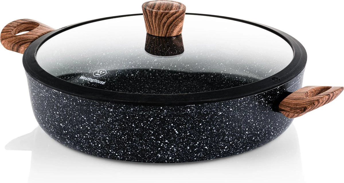 Westinghouse Hapjespan Inductie - Ø 32 cm - Zwart Marmer - Speciale Editie - Met Deksel Westinghouse Hapjespan Inductie - Ø 32 Cm - Zwart Marmer - Speciale Editie - Met Deksel -Greenpan Winkel 1200x638 2