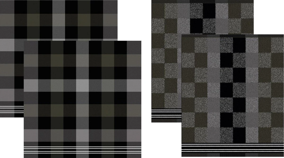 DDDDD Feller - 2 Theedoeken & 2 Keukendoeken - Grey DDDDD Feller - 2 Theedoeken & 2 Keukendoeken - Grey -Greenpan Winkel