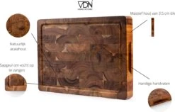 VDN Professionele Snijplank Acacia Hout Met Sapgeul En Handvatten – Hakblok 26x38x3.5 Cm -Greenpan Winkel 1200x770 3