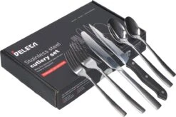 Deleca 8 Persoons Bestekset (48-delig) - Lepels, Messen, Vorken & Steakmessen - Vaatwasserbestendig - Zilver / RVS 10 Deleca 8 Persoons Bestekset (48-delig) - Lepels, Messen, Vorken & Steakmessen - Vaatwasserbestendig - Zilver / RVS -Greenpan Winkel 1200x799 39