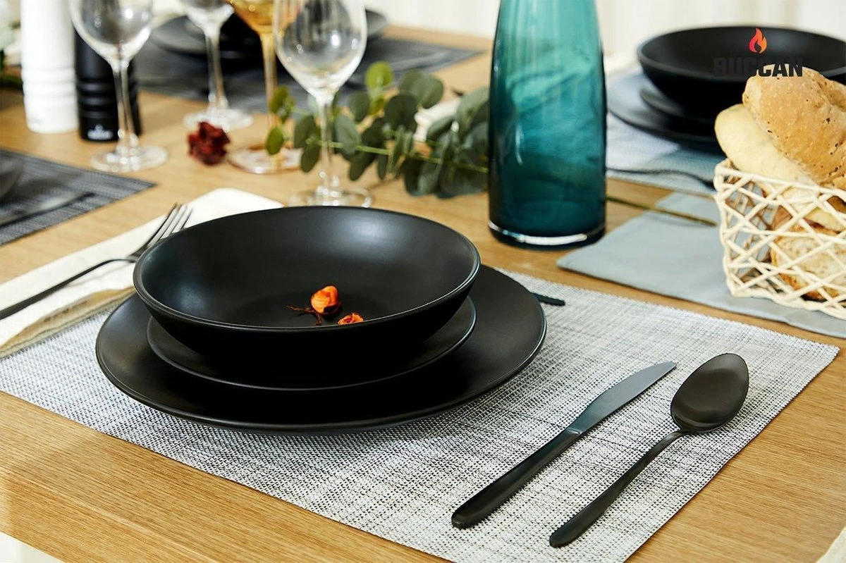 Buccan borden set - Matt Onyx - zwart - 18pcs Buccan Borden Set - Matt Onyx - Zwart - 18pcs -Greenpan Winkel 1200x799 67