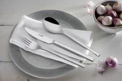 Sola Bestekset Montreux - Modern - 12 Persoons - 100 Delig - Zilverwit Edelstaal 18/10 - RVS - Zilver -Greenpan Winkel 1200x801 8