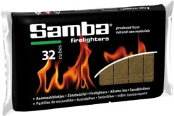 Samba Aanmaakblokjes Bruin á 24 X 32 Stuks - Omdoos Is 768 Aanmaakblokjes -Greenpan Winkel 1200x805 1