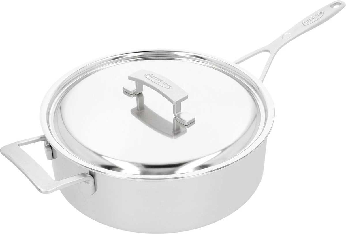 Demeyere Industry 5 - Sauteerpan met deksel - 28 cm - RVS Demeyere Industry 5 - Sauteerpan Met Deksel - 28 Cm - RVS -Greenpan Winkel