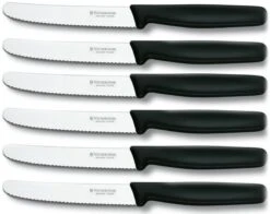 Victorinox Tafelmessen - 6-Delig - Zwart - Recht Heft -Greenpan Winkel 1200x953
