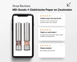 MD-Goods ® Elektrische Peper En Zoutmolen Set - Pepermolen - RVS - Cadeau - Restaurant Kwaliteit -Greenpan Winkel 1200x960 1