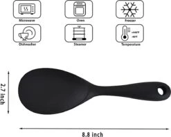 Doodadeals® Siliconen Rijstlepel - Rijst Opscheplepel - Rijstlepel Kunststof - Zwart - 1 Stuk -Greenpan Winkel 1200x960 3