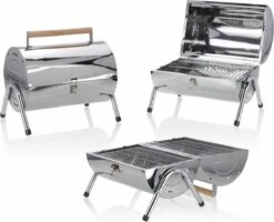 BBQ Collection Houtskoolbarbecue - Cilinder - Chroom -Greenpan Winkel 1200x972