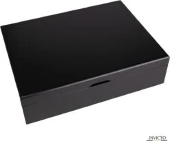 Invicto Products Theedoos 6 Vaks - Ruimte Voor 120 Theezakjes - Bamboe - Anti Slip En Anti Kras - Zwart -Greenpan Winkel 1200x996