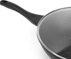 Swiss Pro+ Wokpan - Met Glazen Deksel - 28cm - Zwart -Greenpan Winkel 1200x997 1