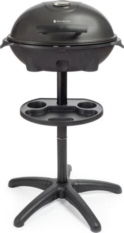 KitchenBrothers Elektrische BBQ - Met Grillplaat - Anti-aanbaklaag - Incl. Plank/Houders - Grilloppervlak 46,5x33,8cm - Tot 300°C - 2400W - Zwart -Greenpan Winkel 641x1200